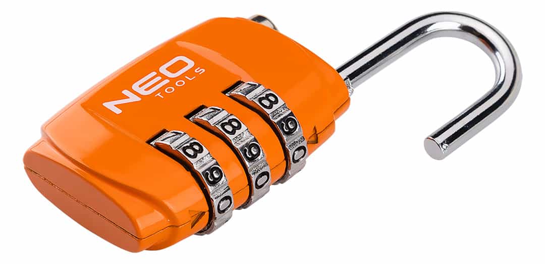 NEO TOOLS Padlock for suitcase - metal protection for your luggage 5