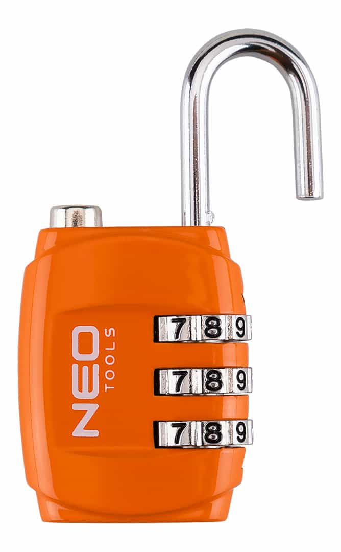 NEO TOOLS Padlock for suitcase - metal protection for your luggage 7