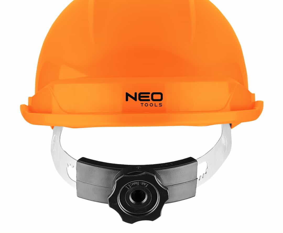NEO Industrial helmet with chin strap, orange - safety on the construction site 7