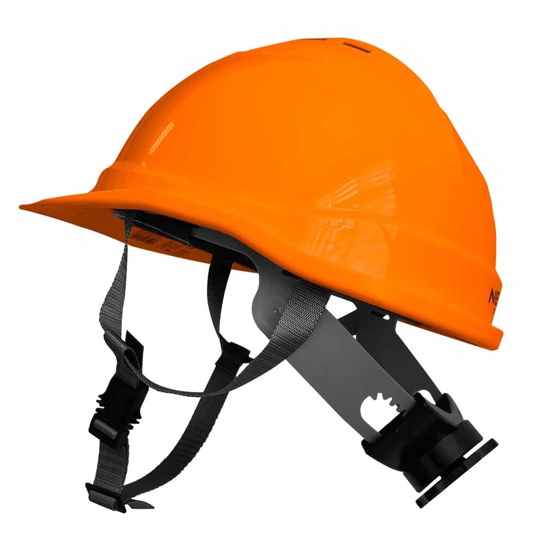 NEO Industrial helmet with chin strap, orange - safety on the construction site 9