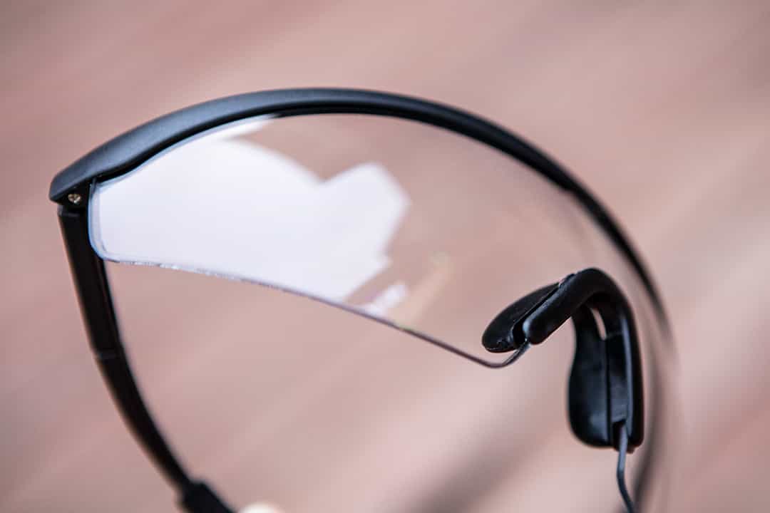 NEO Protective glasses white - adjustable temples, class F 4