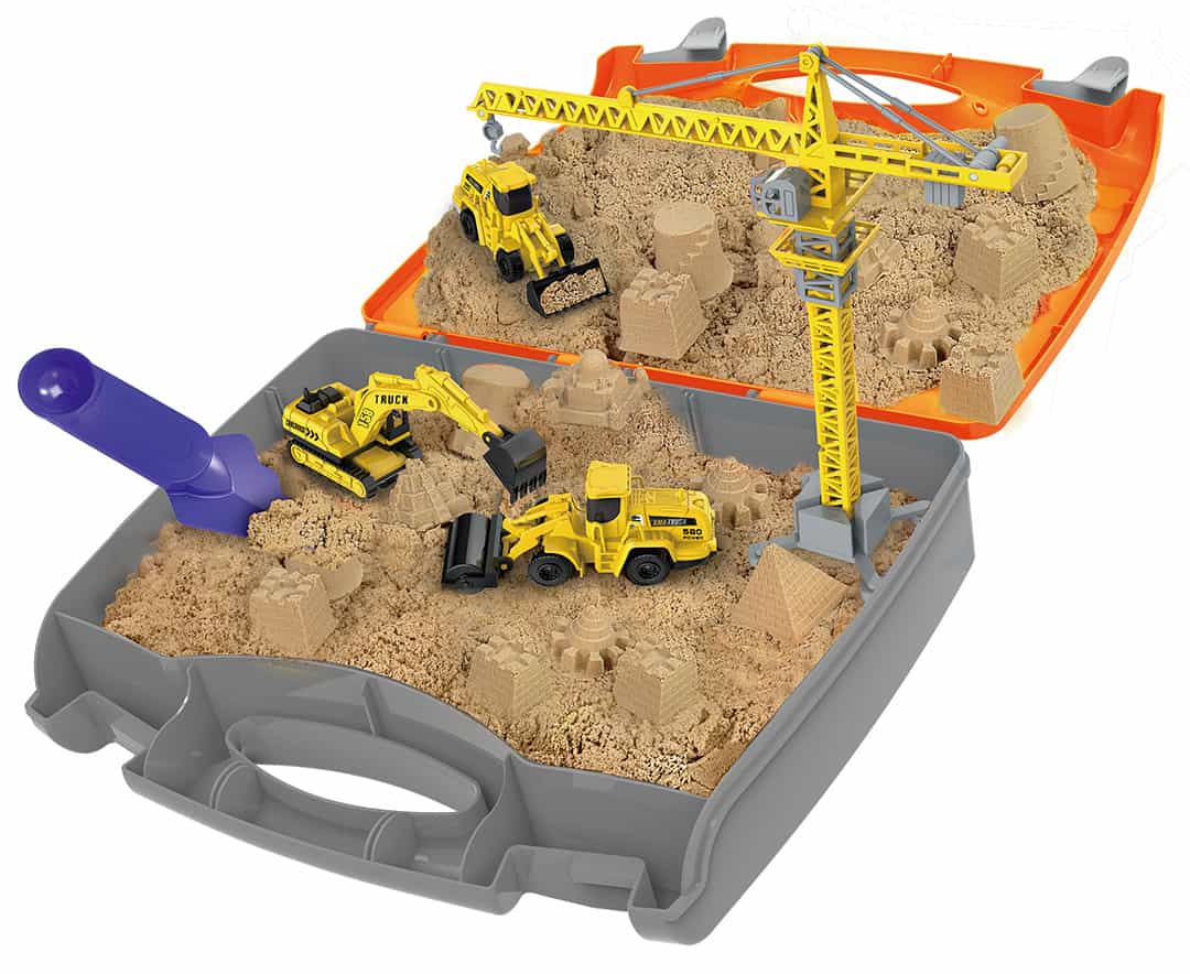 NEO TOOLS Construction site with kinetic sand - toy in a suitcase 9