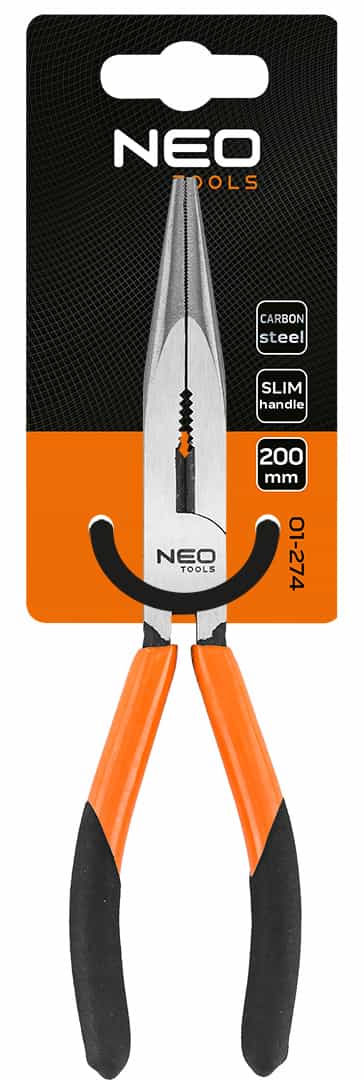 NEO TOOLS Long nose pliers straight 200 mm for precise work 5