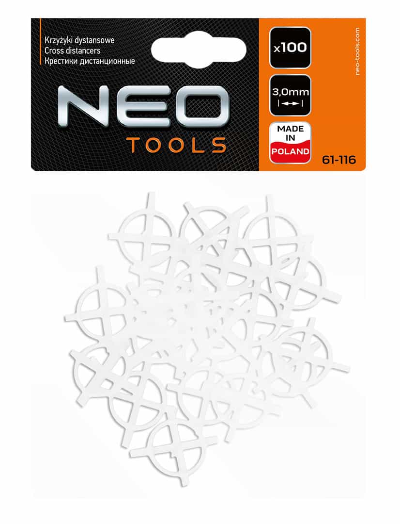 NEO Spacer crosses with ring 3.0 mm, 100 pieces - ideal for tiles 9
