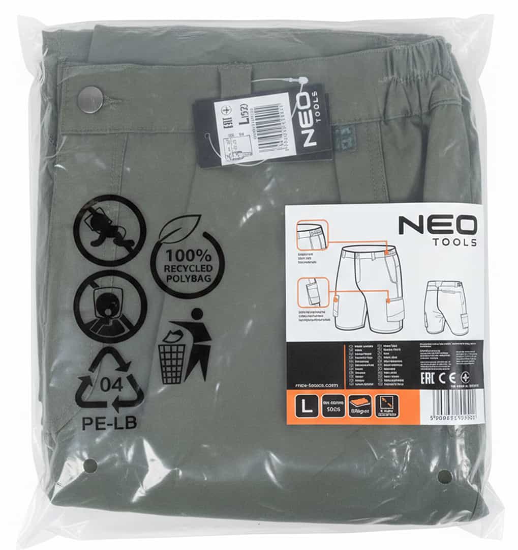 NEO TOOLS Mix&Match 2way stretch shorts green size L 10