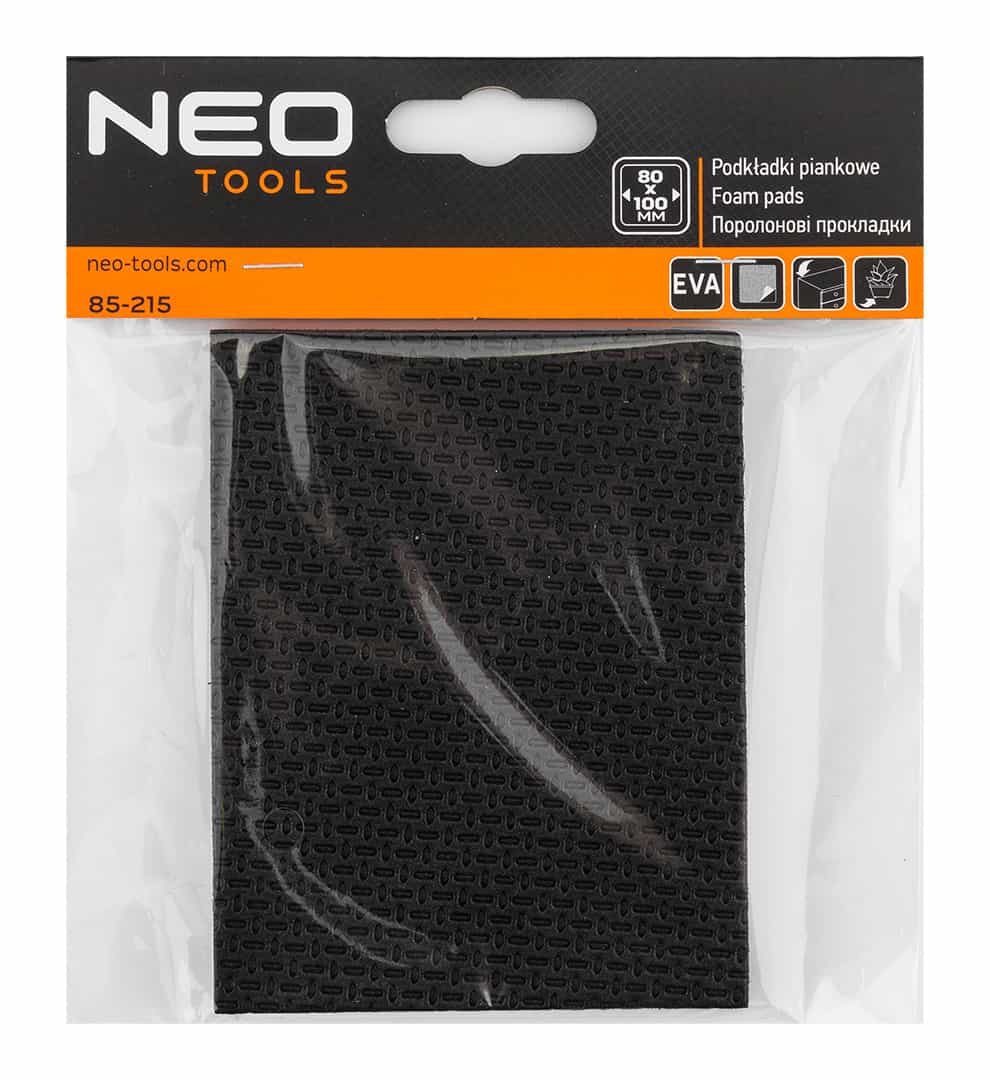 NEO TOOLS Self-adhesive foam pad, black 80 x 100 mm, 1 pc. 7