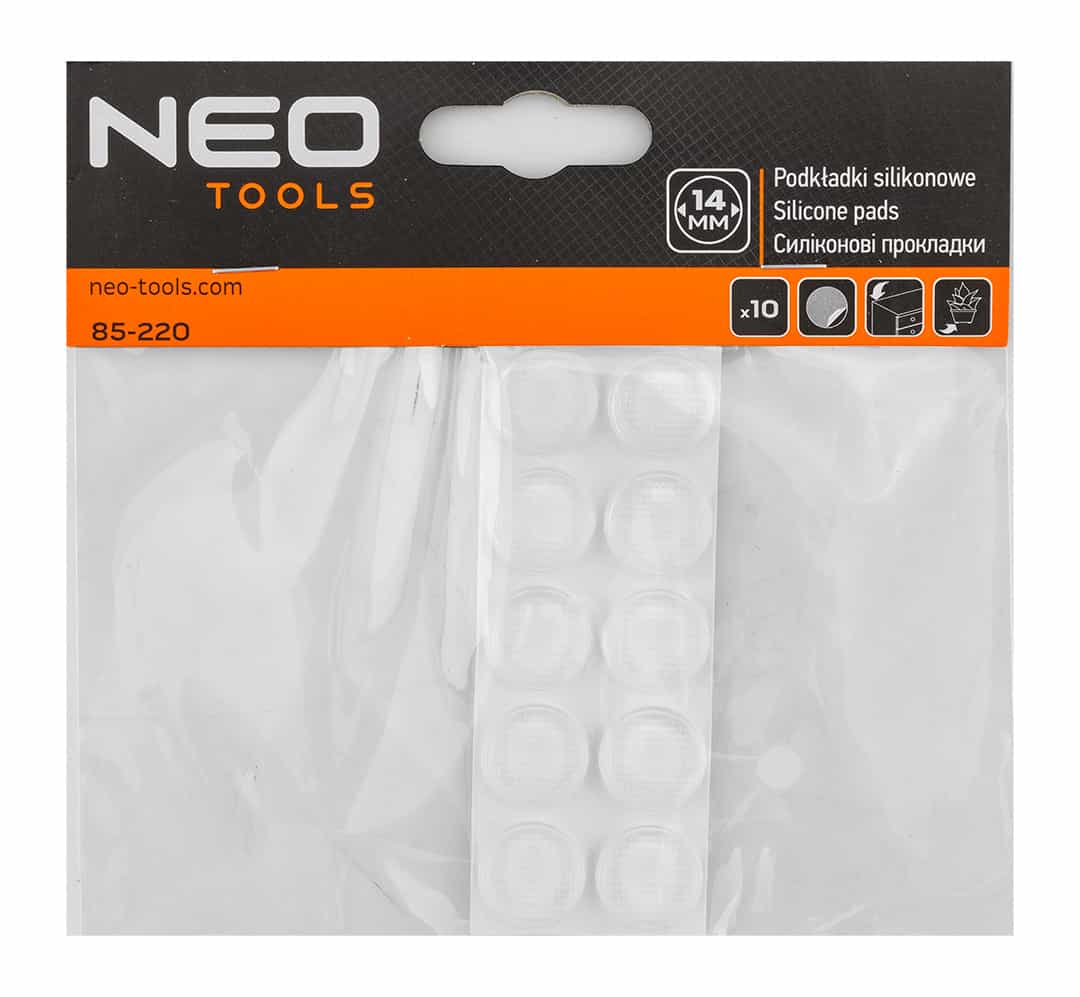 Silicone pads self-adhesive - transparent 14 mm, 10 pieces 7