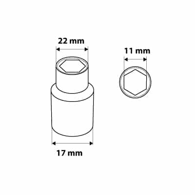 NEO Hex socket 1/2" 11 mm - reliable workshop tool 6