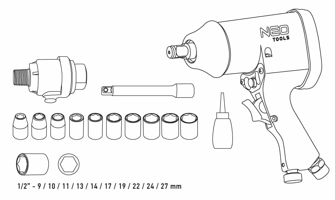 NEO Pneumatic Impact Wrench - robust and efficient 7
