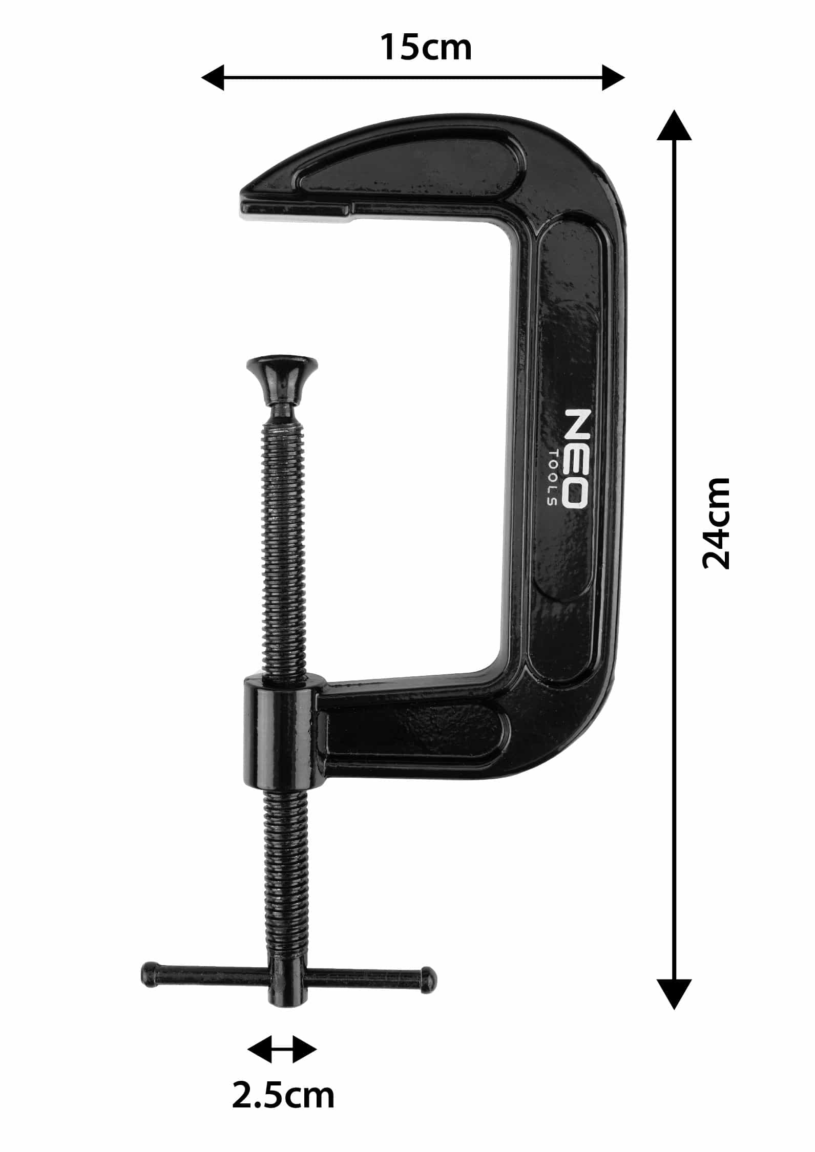NEO TOOLS Woodworking screw clamp type C (G) 125 mm cast iron 10