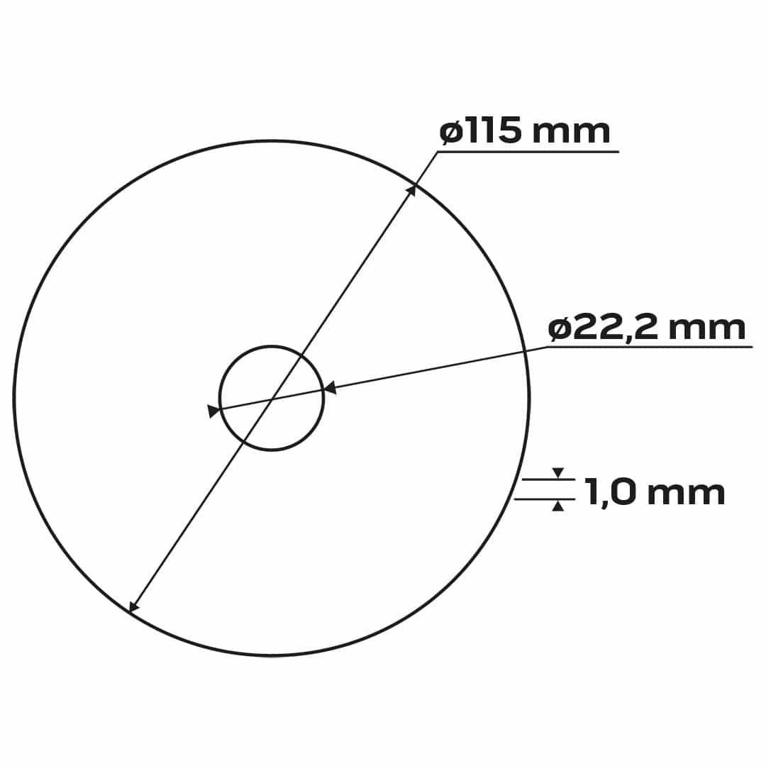 Metal cutting discs 115 x 1.0 mm, A60-T-BF - 10 pieces set 6