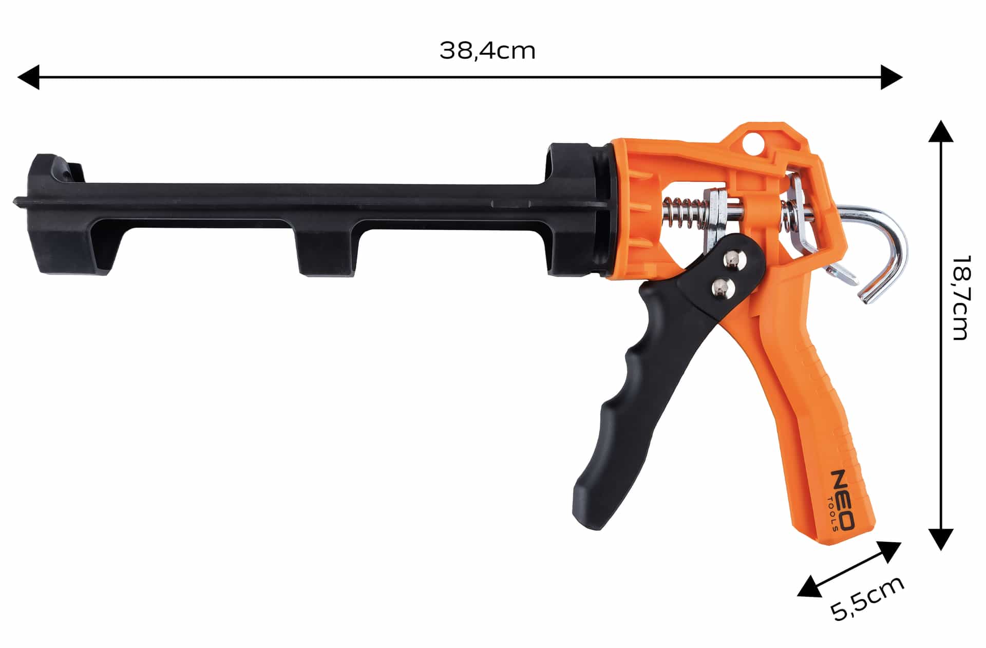 NEO TOOLS Cartridge gun for silicone and thick masses 230mm - precise application 10