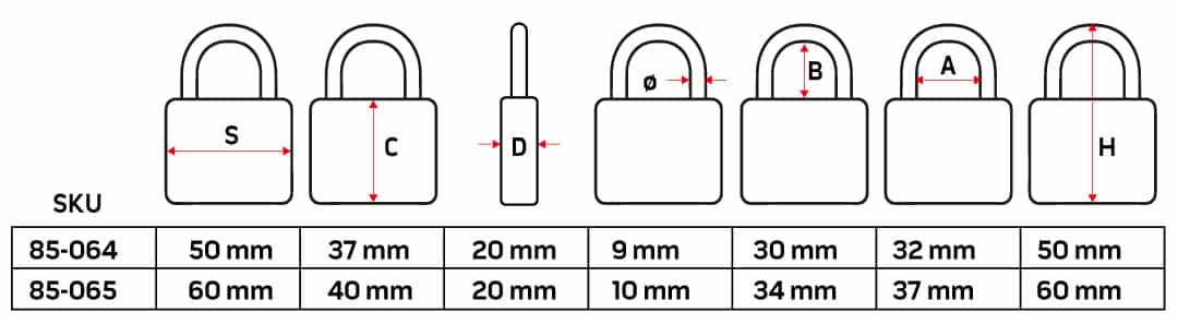 NEO TOOLS Padlock 50 mm - 3 keys for your safety 10