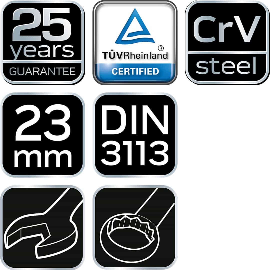 NEO Combination Wrench 23 mm x 260 mm - reliable tool in every workshop 10