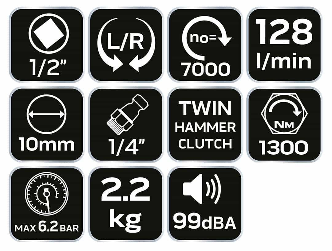 NEO tools - 1/2 inch pneumatic impact wrench - Perfect for the workshop 4