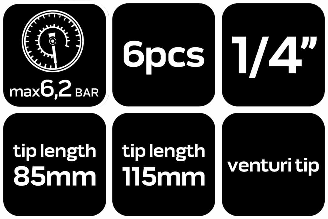 NEO TOOLS Venturi Blow Gun High Flow - ideal for the workshop 8