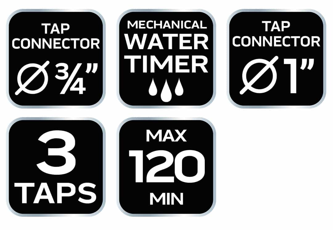 NEO TOOLS Three-way valve splitter with lock and timer 3