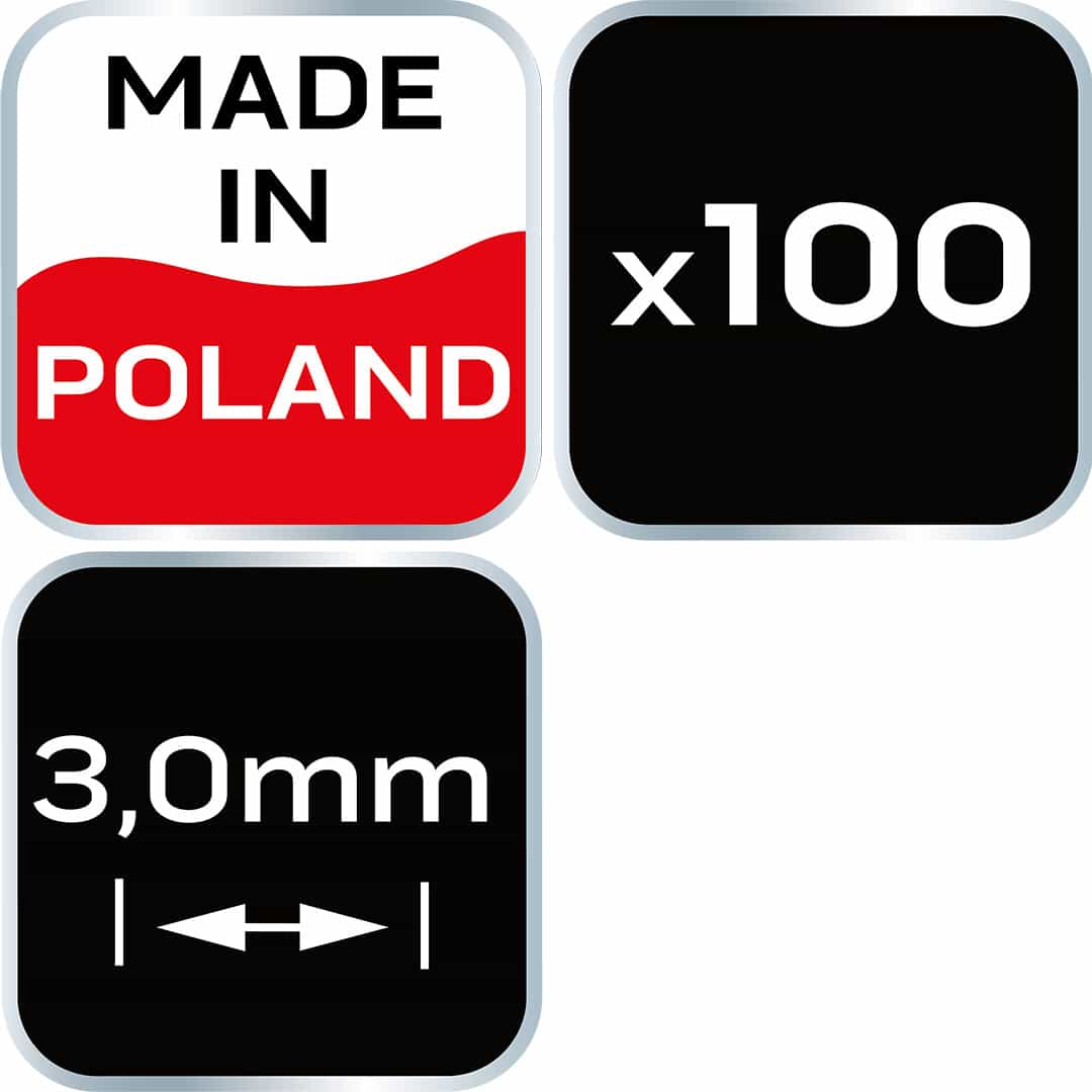 NEO Spacer crosses with ring 3.0 mm, 100 pieces - ideal for tiles 3