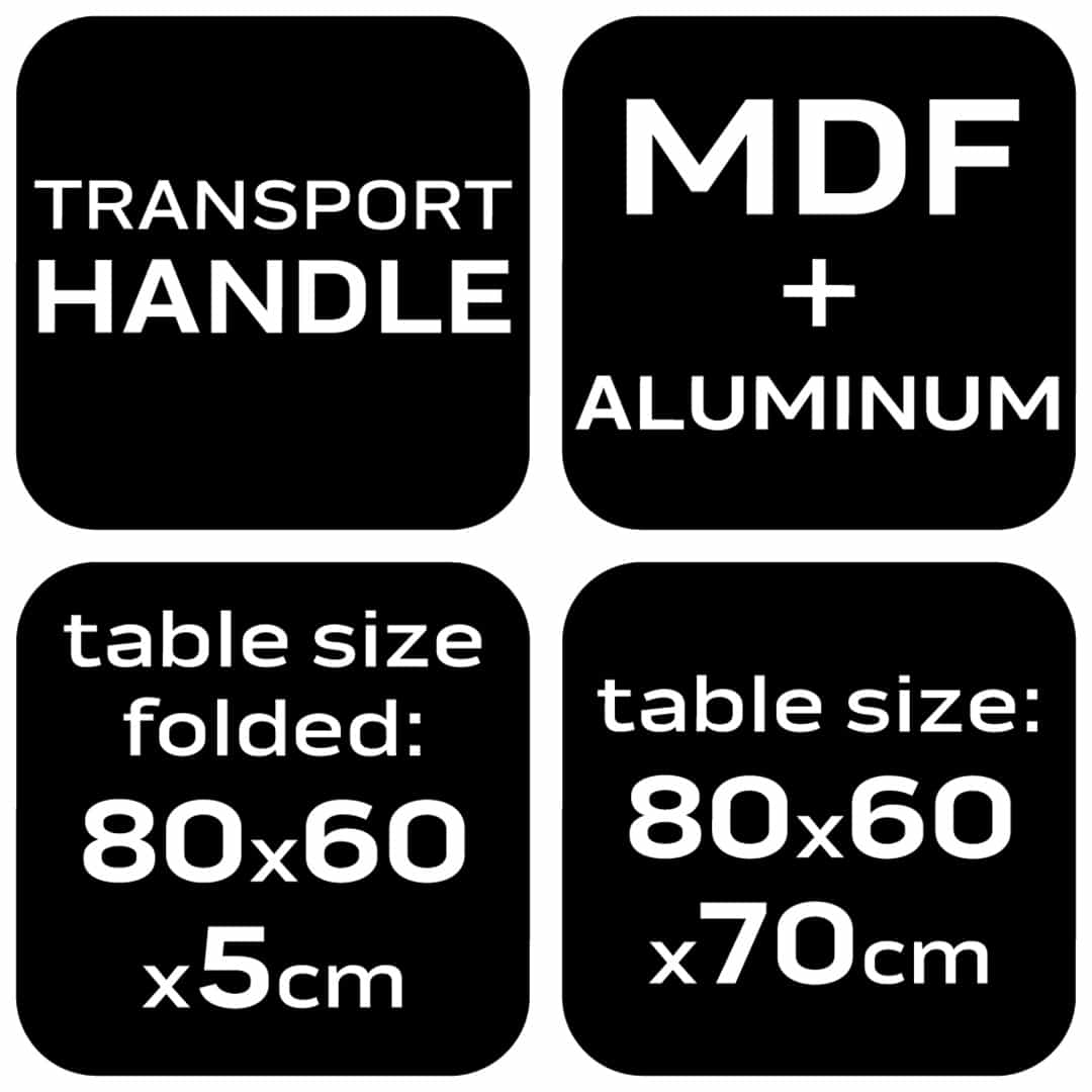 NEO TOOLS Camping table foldable into a suitcase - perfect for picnic 10