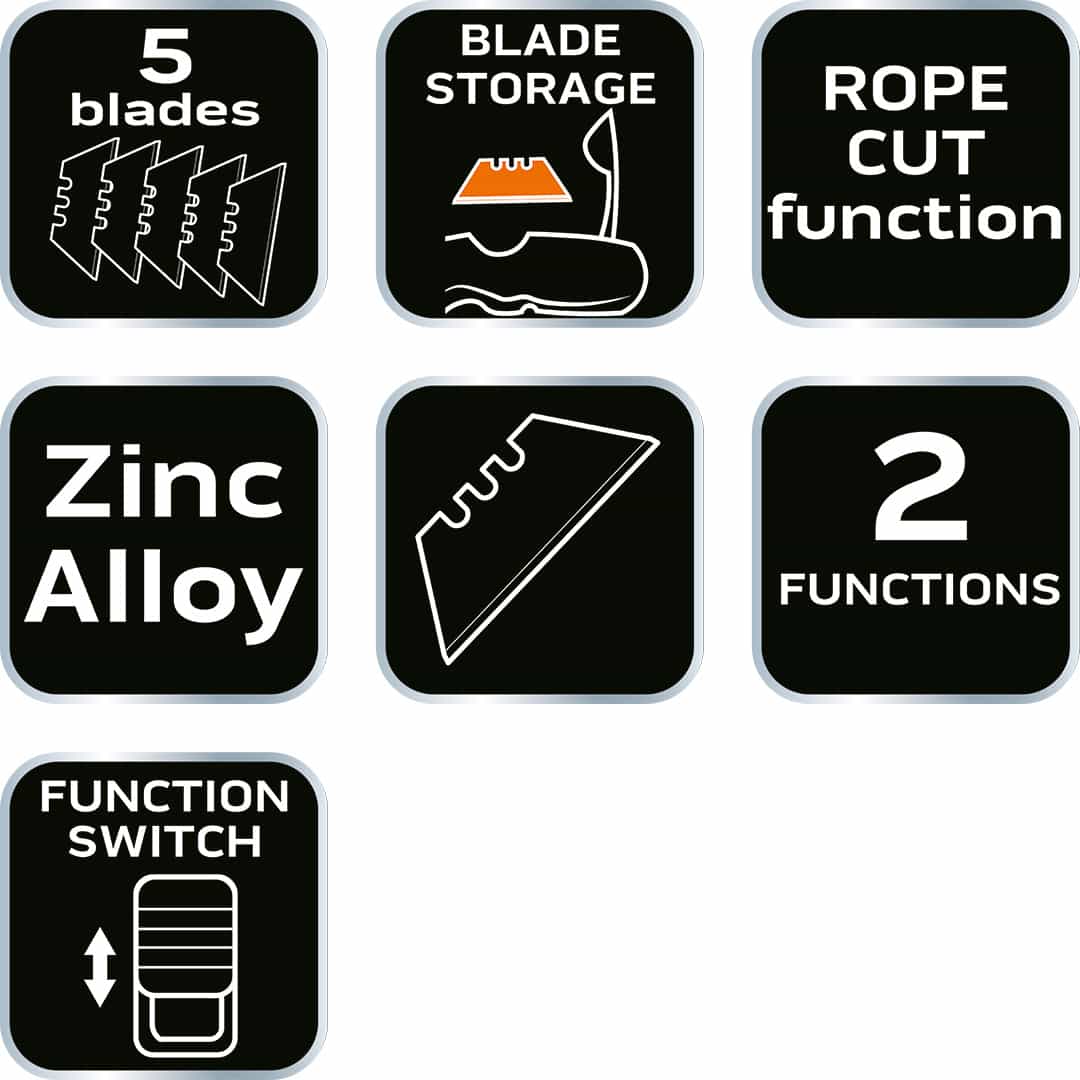 NEO TOOLS Folding knife with trapezoidal blade - 6 blades for professionals 3