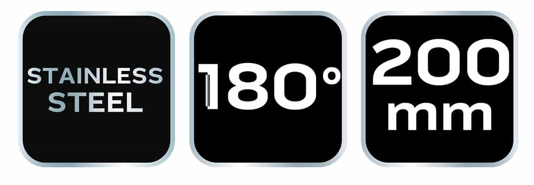 NEO Protractor with ruler 100 mm - stainless steel, precise measurement 3