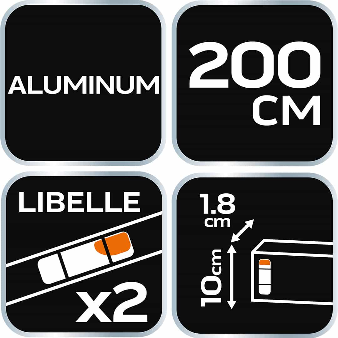 NEO Masonry lath aluminum 200 cm - precise construction tool 5