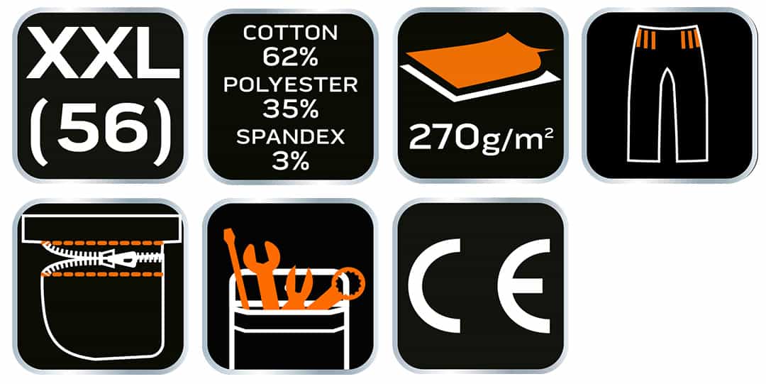 NEO TOOLS Premium Shorts - comfort and durability in size XXL 9