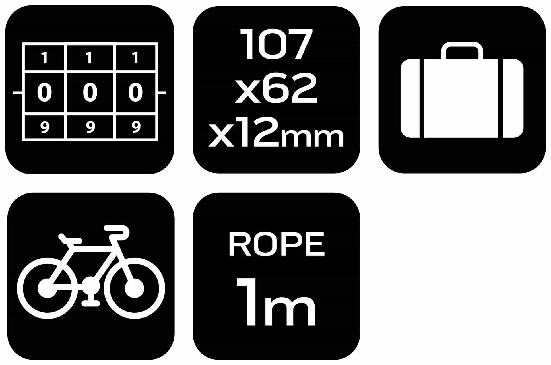 NEO TOOLS Carabiner lock with code 110 x 62 x 12 mm - ideal security 5