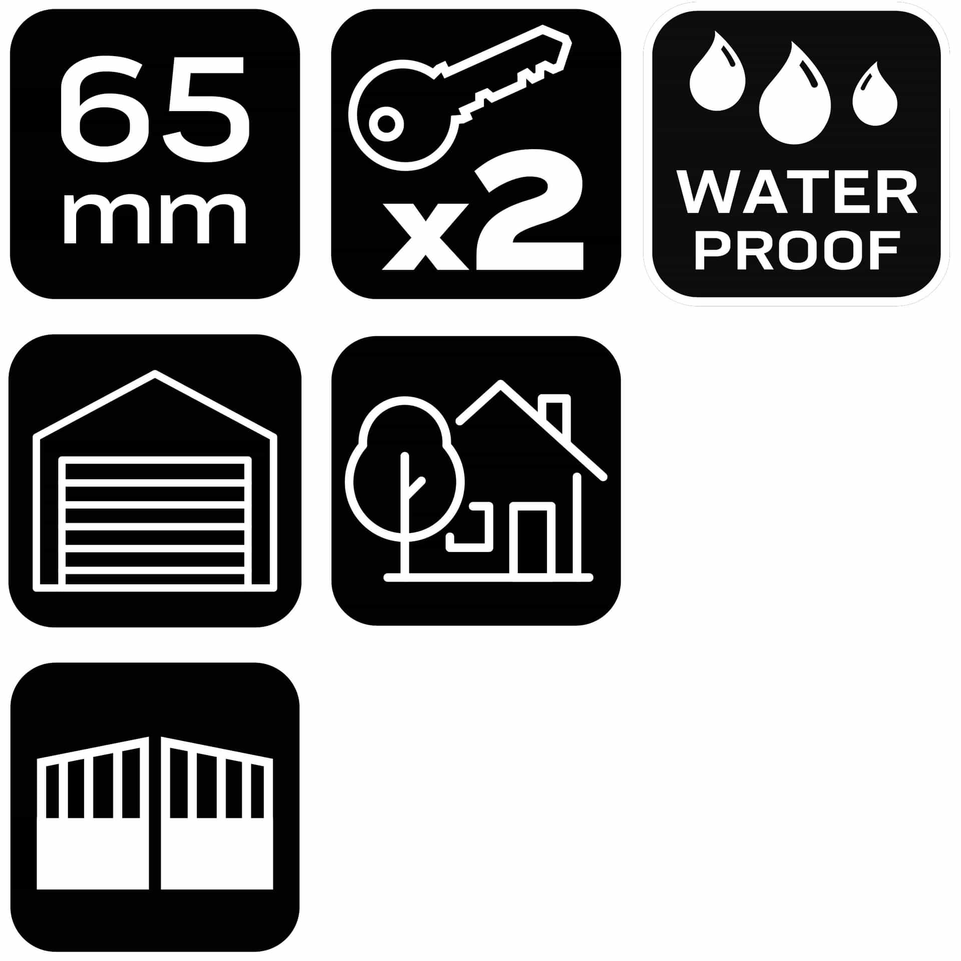 NEO TOOLS Waterproof laminated padlock with rubber cover 65 mm 6