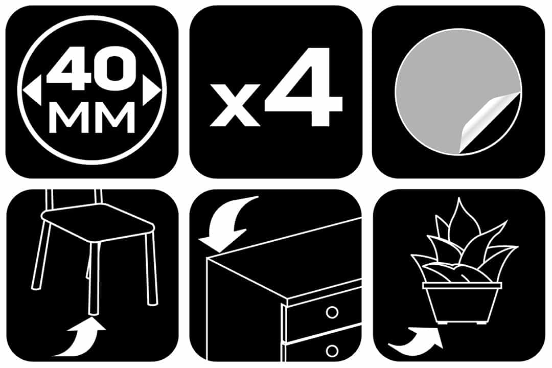 NEO TOOLS Round felt pads self-adhesive light brown 40 mm 4 pcs 7