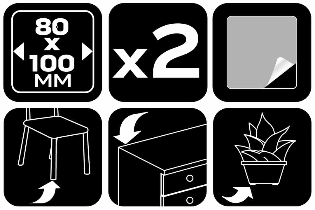 NEO TOOLS Self-adhesive felt pads light brown 80x100mm - floor protection 10