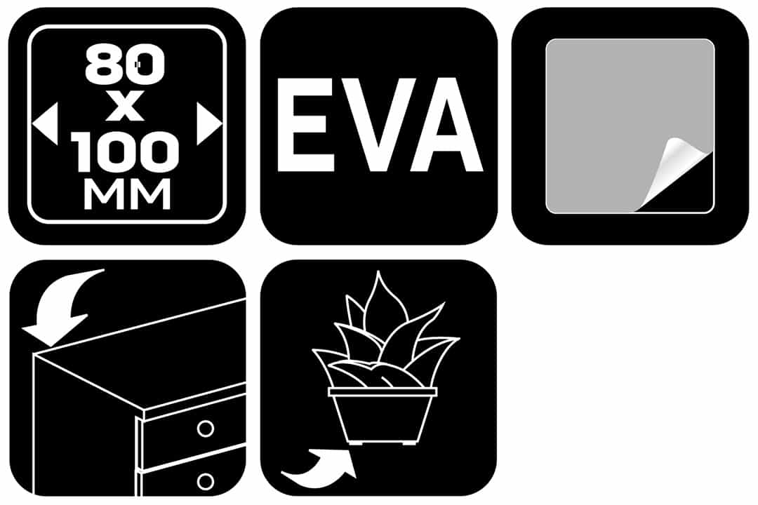 NEO TOOLS Self-adhesive foam pad, black 80 x 100 mm, 1 pc. 8