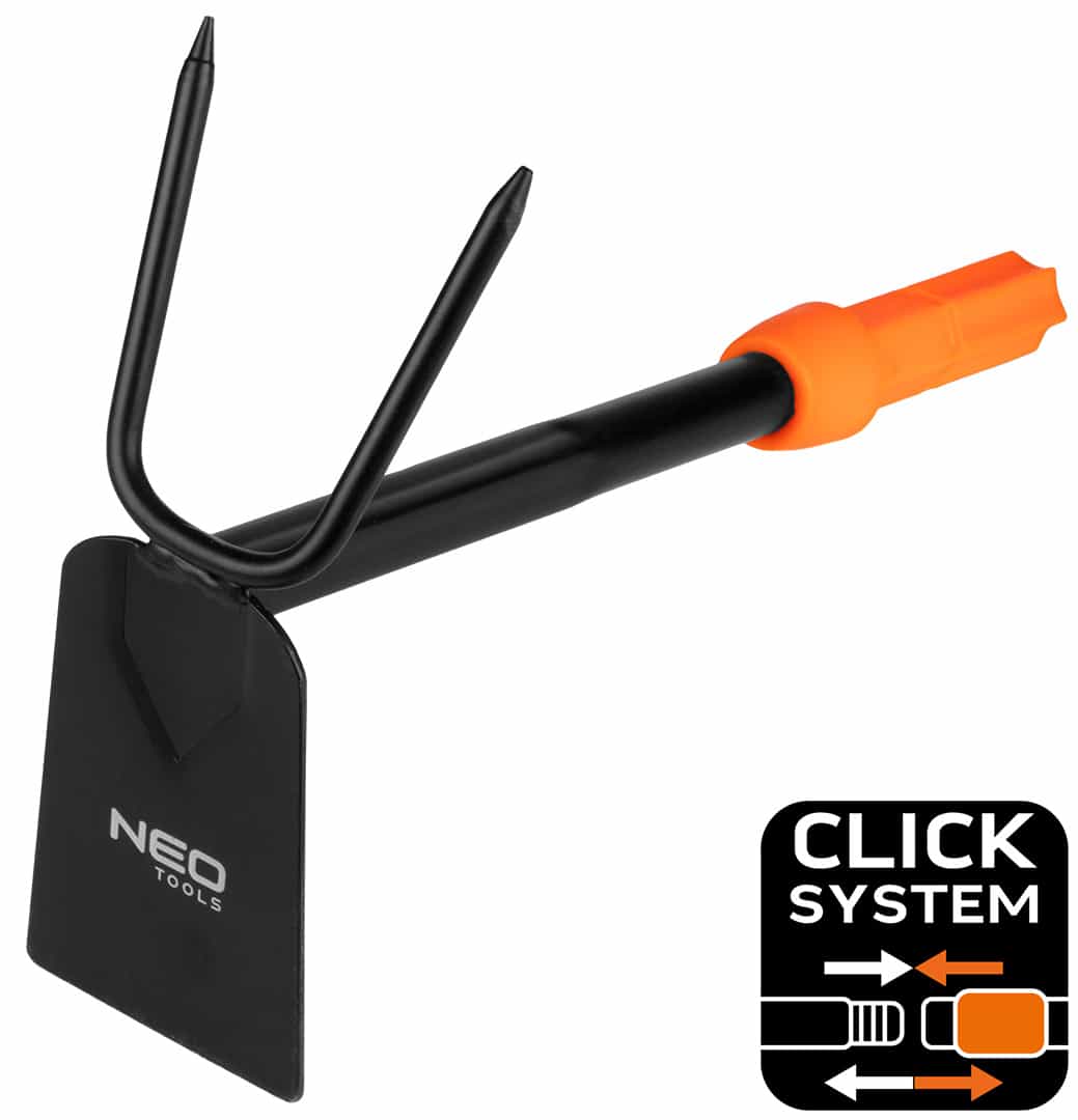 NEO TOOLS Double hoe small Click System - ideal for garden 9