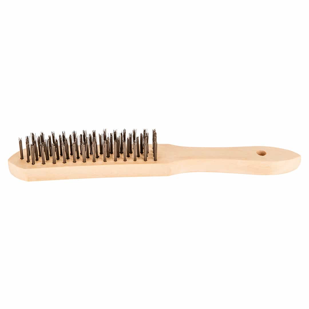 Topex Wire brush 4-row with wooden handle - ideal for the workshop 2