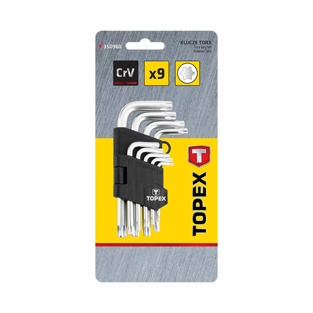 Topex Torx Keys T10-T50 - Set of 9 for special tasks 9