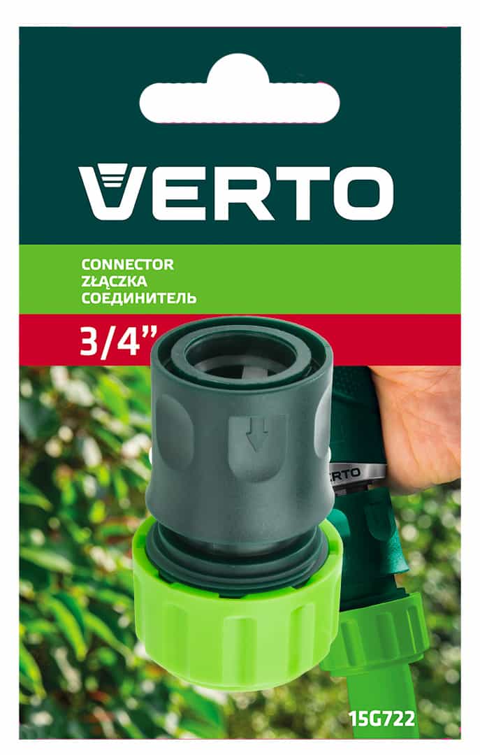 VERTO 3/4" Straight Connector - reliable hose connection 8