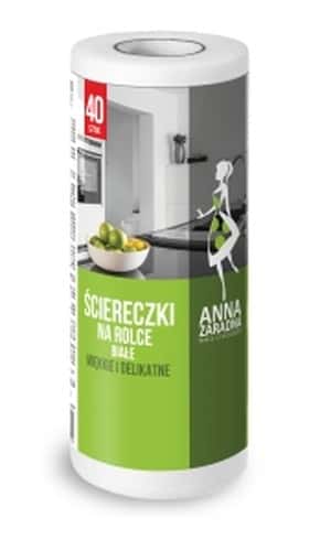 Anna Zaradna Cleaning cloth roll 30 x 25 cm - white, ideal for cleaning