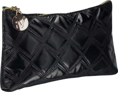 Inter-V Cosmetic Bag Black and Gold 18x11x2 cm - perfect for travel