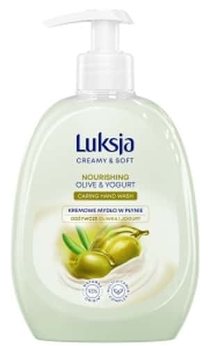 Luksja Liquid soap dispenser olive 500 ml - gentle and nourishing