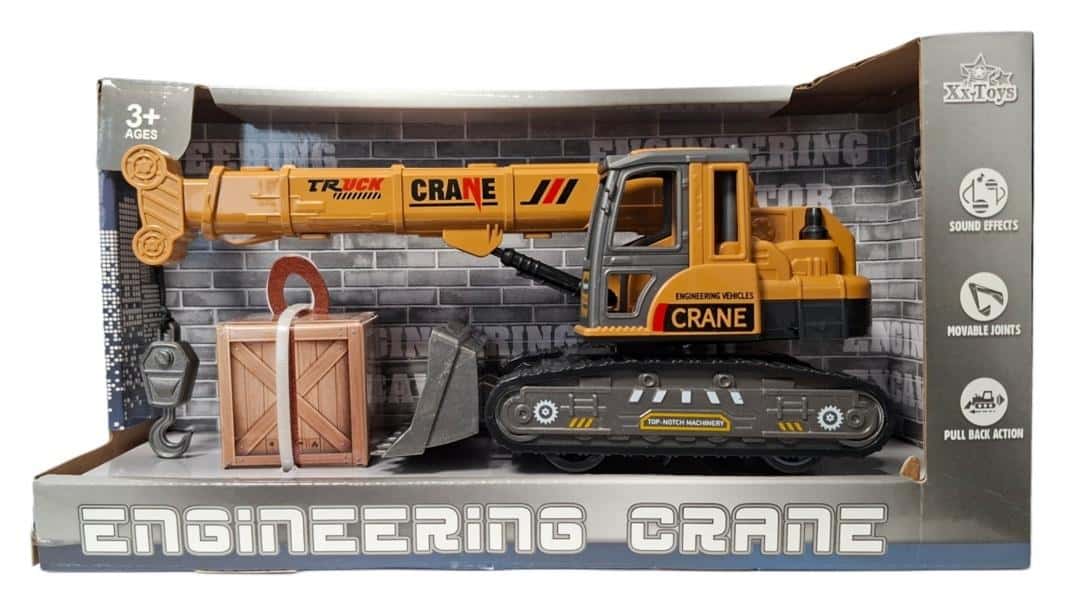 Crane - Construction crane on tracks with crane and sound effects