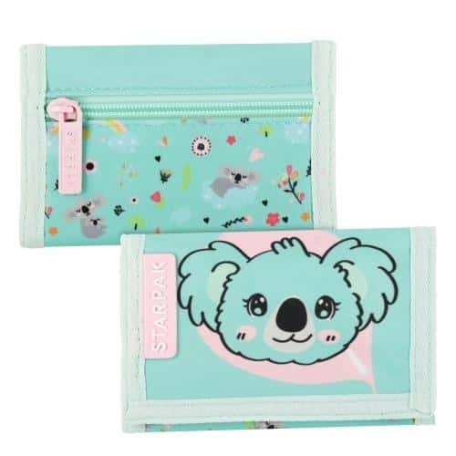 STARPAK Koala children's wallet - foldable, pink-mint with pockets