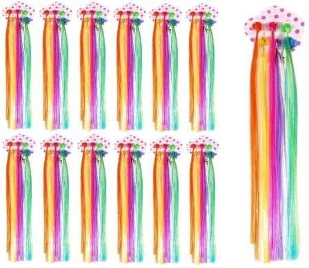 Colorful clip-in braids - rainbow fun for parties