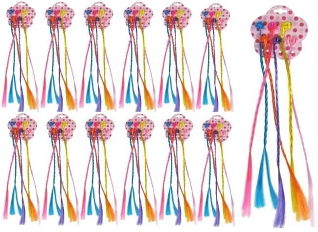 Colorful Hair Extension Braids - perfect for a party!