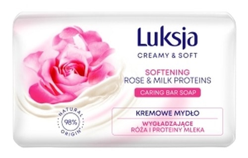 Luksja Creamy Soap Rose - Soap bar 90g for delicate skin