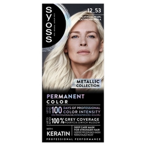 Syoss Hair Color 12-53 Platinum Pearl - Achieve a dazzling color