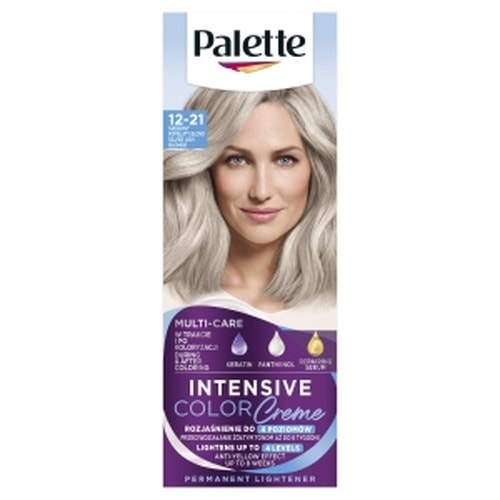 Palette ICC Hair Color 12-21 Silver Ash Blonde - cool and long-lasting shade