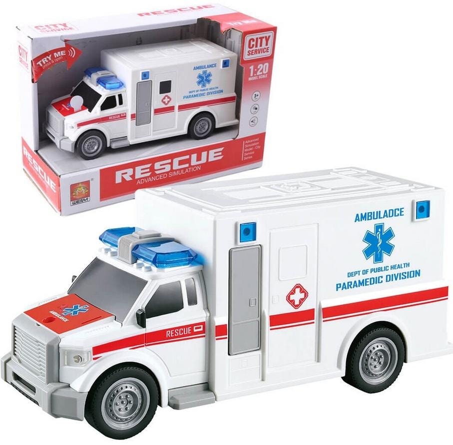 Interactive Ambulance - Emergency Vehicle with Effects - ideal for little rescuers