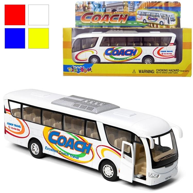 Kinsmart Metal bus model with Pull Back drive - perfect gift for children