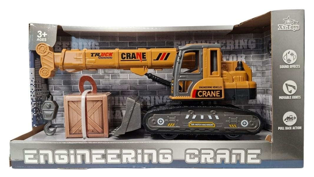 Crane - Construction crane on tracks with crane and sound effects