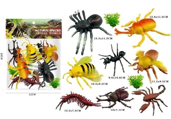 Insekty - Insect and arachnid figure set - Discover the microworld!